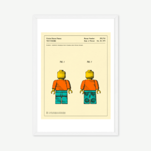 Jazzberry Blue, 'Retro Toy Figure Patent' Framed Print, A3