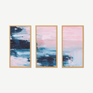 Dan Hobday, 'Textured Brush Strokes' Set of 3 Framed Prints, 30 x 60cm