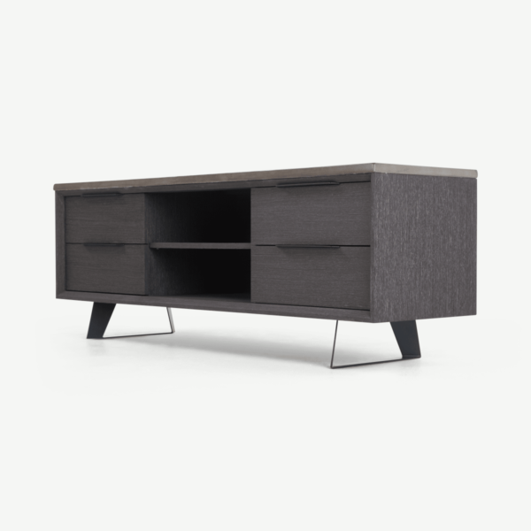 Boone TV Stand, Concrete resin top