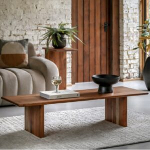 Burden Wooden Rectangular Coffee Table In Natural
