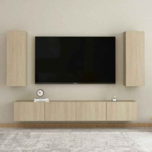 Beaufort 160cm Wooden Entertainment Unit In Sonoma Oak