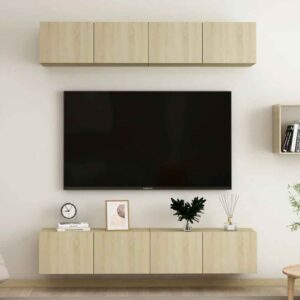 Beaufort 80cm Wooden Entertainment Unit In Sonoma Oak