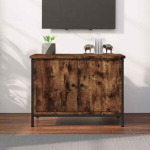 Ramona Wooden TV Stand With 2 Doors - Smoked Oak